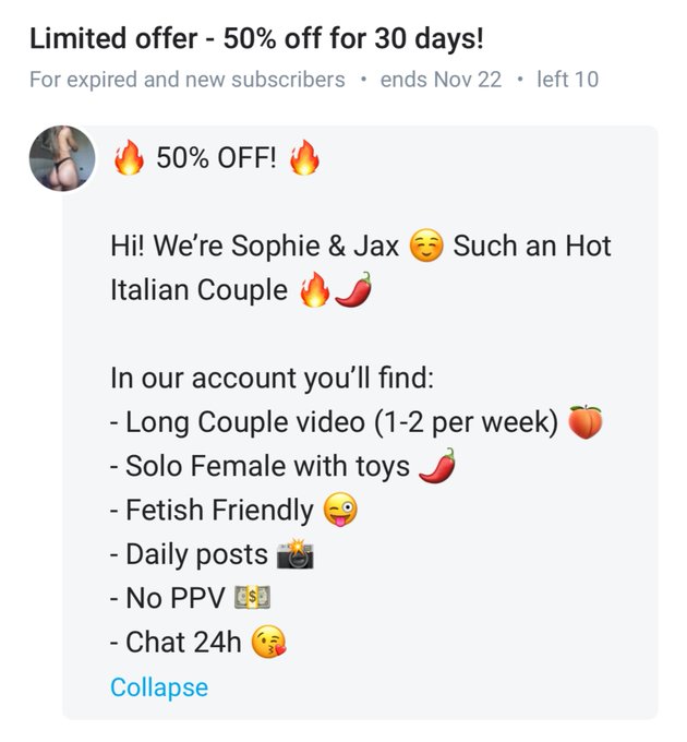 NUOVA OFFERTA PER IL NOSTRO ONLYFANS 🔥 50% IN MENO!  Approfittane ora, ci sono solo 10 posti disponibili<a href="/tag/bitch"class="tags"><span>#bitch</span></a><a href="/tag/ass"class="tags"><span>#ass</span></a><a href="/tag/teenager"class="tags"><span>#teenager</span></a><a href="/tag/promotion"class="tags"><span>#promotion</span></a><a href="/tag/culona"class="tags"><span>#culona</span></a><a href="/tag/italiangirl"class="tags"><span>#italiangirl</span></a>