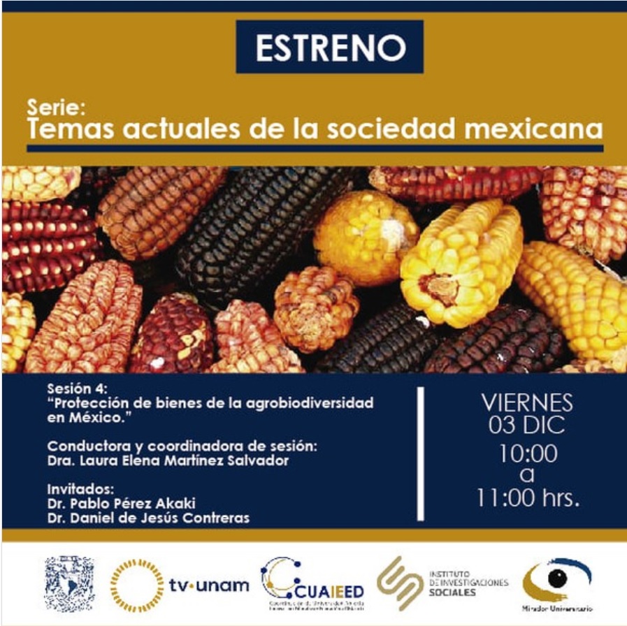 Acomp Invitados: ros colegas en la Serie Universitaria "Temas actuales de la Sociedad Mexicana". <a href="/UNAM_MX/">UNAM</a> <a href="/tvunam/">TV UNAM</a> 
🧑‍🎓 Invitados:
Dr. Pablo Perez Akaki y Dr. Daniel de Jesús Contreras
👩‍🏫 Conduce:
Dra. Laura Elena Martínez
📆3 de diciembre
⏰10:00 hrs (CDMX)/17:00 hrs (CET)