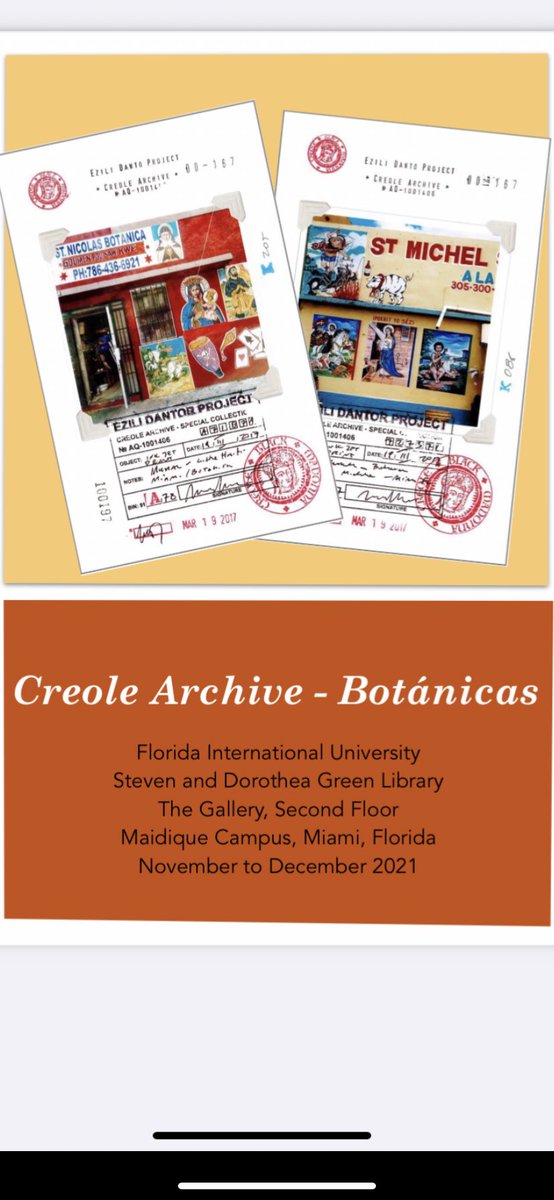 twwoogenuises's tweet photo. 📲Exhibit at the FIU Green Library ! #art #botanicas #creolearchive https://t.co/UzMtf5Pe1P
