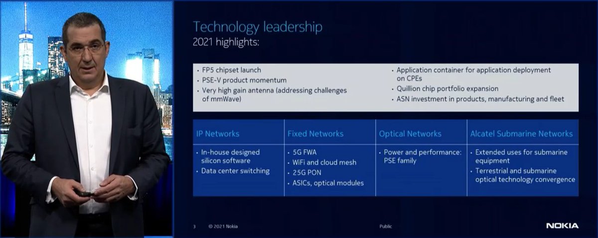 himetaka's tweet photo. Nokia Global Analyst Forum 21 Day 3 (Network Infrastructure day) kicks off. Federico Guillén,
President of Network Infrastructure, emphasized on technology leadership, customer focus, and portfolio diversity.  He also highlighted power efficiency and sustainability. #NokiaIAR https://t.co/1bV8xwjJbN