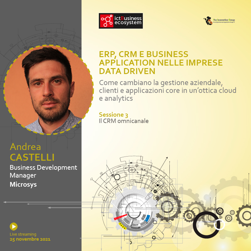 Microsys_Italia's tweet photo. 🗓Il #25novembre #Microsys partecipa alla web conference organizzata da @TIG_italia dal titolo: "ERP, CRM e Business Application nelle imprese Data Driven".
🎙Interverrà Andrea Castelli, Business Development Manager, Microsys.
👉https://t.co/219jT6lZwE
#msys #TIGecosystem https://t.co/a3x1lDYozC