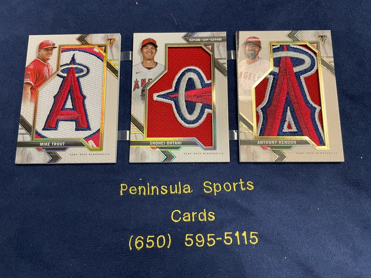 PeninsulaSC's tweet image. Monster customer hit! @Topps Triple Threads 1/1 Triple Booklet. Pic speaks for itself! @SHOWYOURHITS @Angels #mlb #ohtani #trout