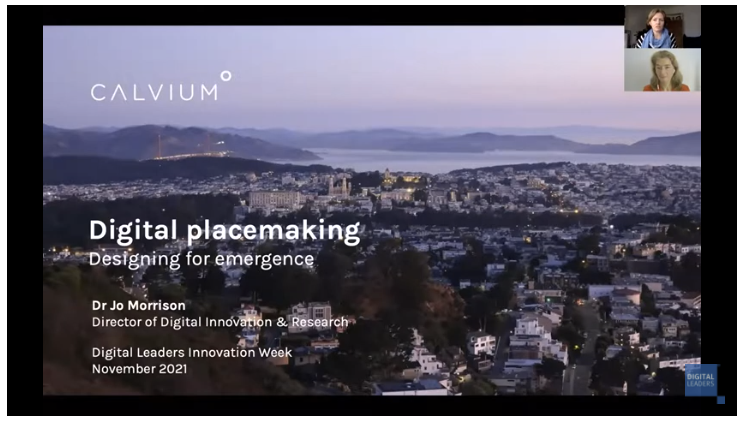 calvium's tweet photo. Enjoy the presentation at your leisure - 35mins on designing for #change and emergence, from the inspiring @DigiLeaders Innovation Week

Watch and share: https://t.co/XytrbUtCGE

#digital #placemaking #design #hybridSpace #tech #future #trends https://t.co/RAKeqy9Se3