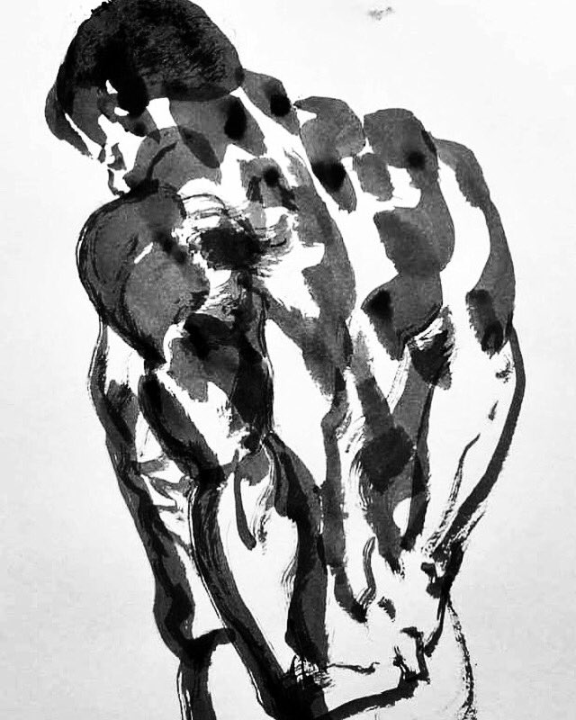 WitsanuChaimchi's tweet photo. Chinese brush on paper #brushstroke #painting #brush #ink #chinesebrush #modelsketching https://t.co/a0sNUneS4y
