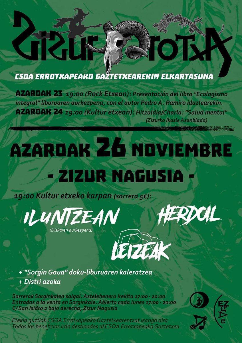 📢 ADI / ATENCIÓN 📢

Azaroak 26 elkartasun kontzertuen harira / Sobre los conciertos solidarios del 26 de noviembre