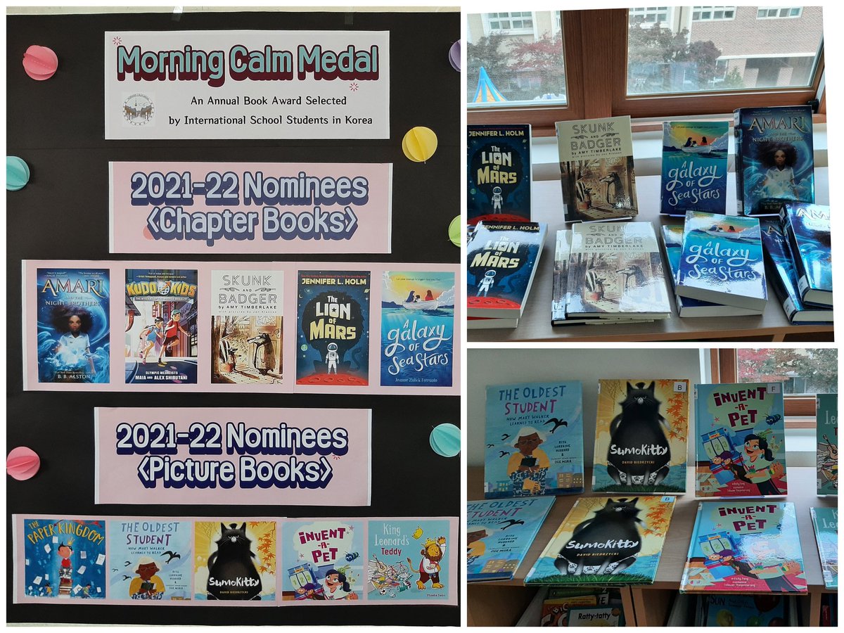 Ygysbers's tweet photo. 🎉2021-22 Morning Calm Medal🏅 kicks off with ES students.🎉 Super excited!!! 😍 Wonder which one will be the winner. 🤔 #ISBlearning #MCM #ESlibrary #BookLovers https://t.co/A1V83ZEZBe