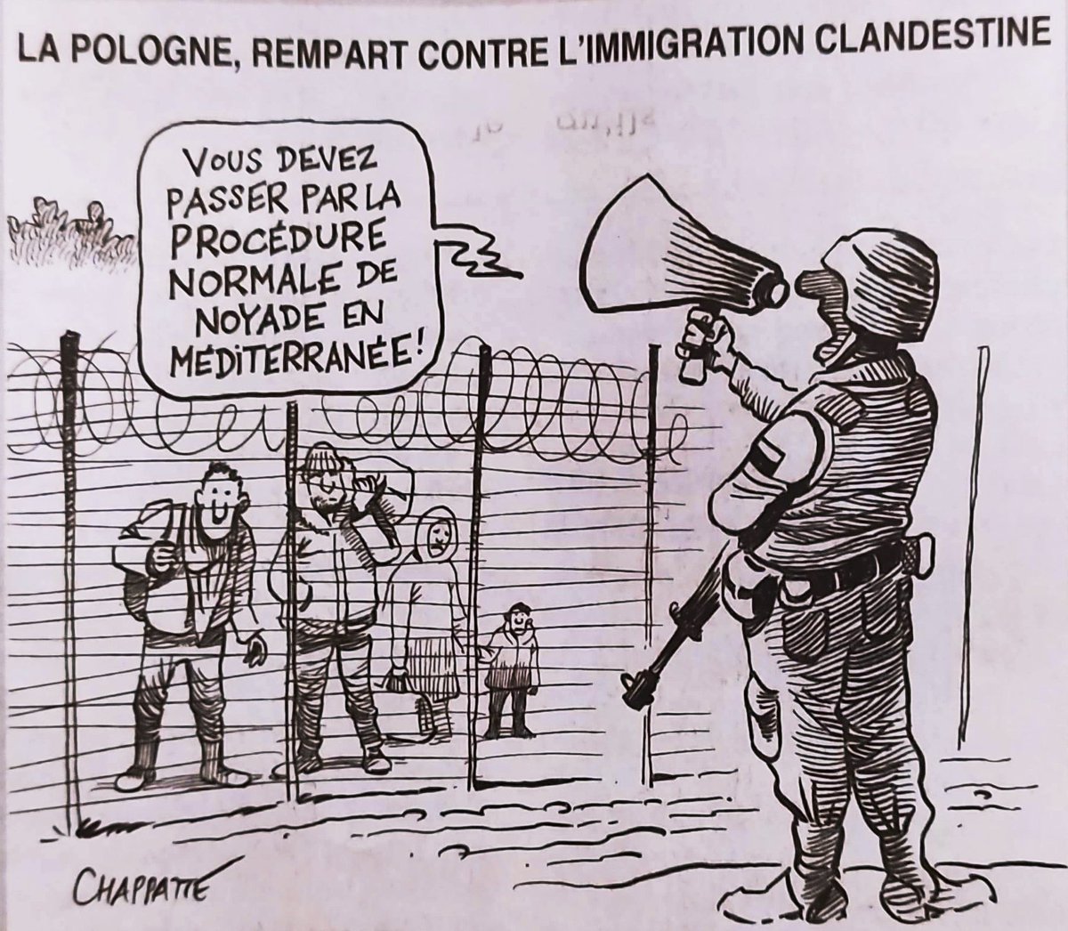 oihanttoa's tweet photo. #Pologne #Bielorussie #Europe #Immigration
La synthèse de #Chapatte
via @canardenchaine https://t.co/zaUKjTJYCl