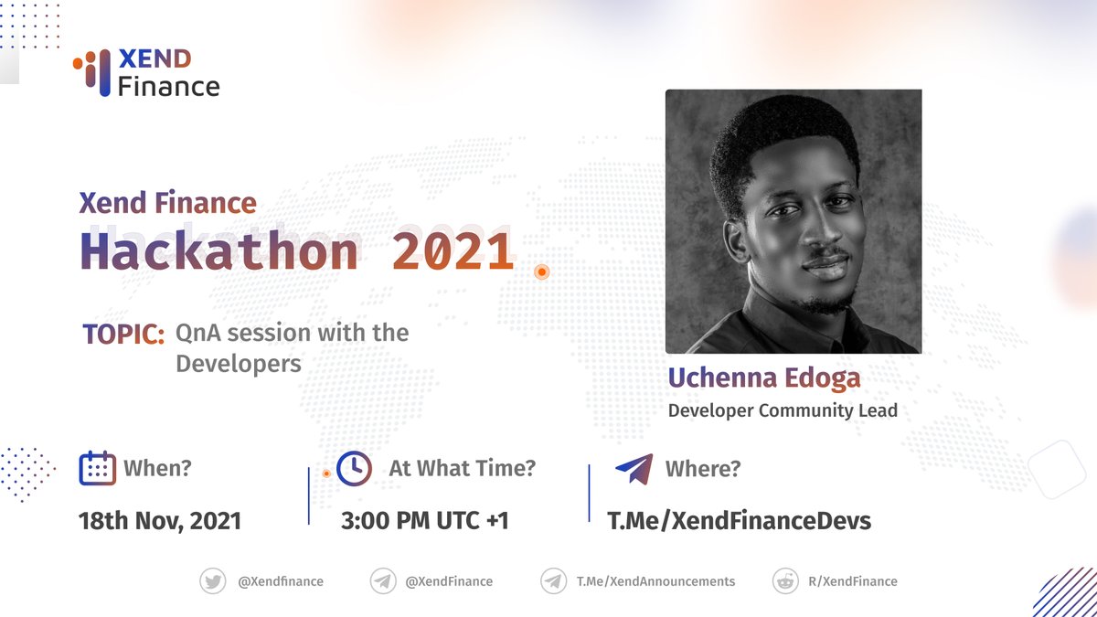 xendfinance's tweet photo. #XendFinanceHackathon submissions are coming to end on 21 Nov, while our #Builders are chasing 1 Million in Grants from @xendfinance, @Google, @BinanceChain &amp; more.

To clear any Doubts we are hosting a Q&amp;A with the #Devs 

🗓 18th Nov, 3 PM UTC+1
📍 https://t.co/75peaM8U2h https://t.co/DVsBYyHLyg
