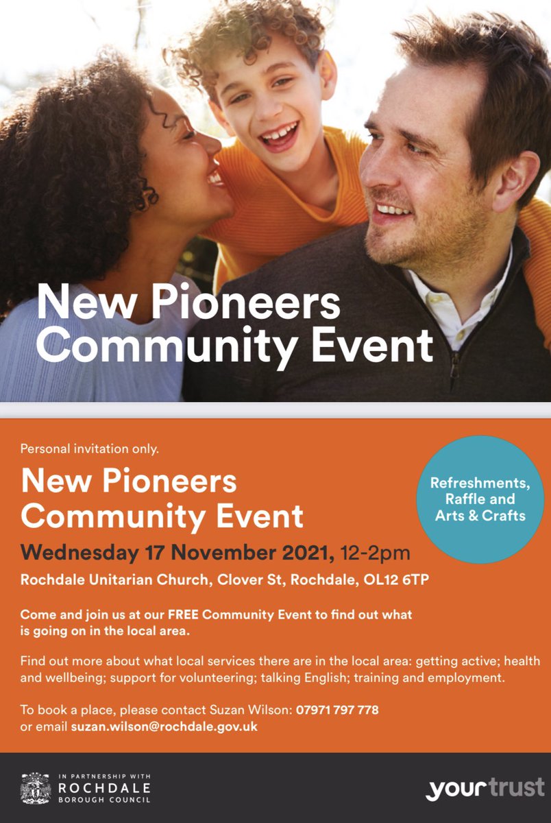 Rach31M's tweet photo. People always ask me what is happening in our area and say that there isn’t much going on😢

Today the New Pioneers are at Unitarian Church until 2pm holding an engagement event for local residents of #LowerFalinge and the #Spotland area to show what is available.

Join us🎂 https://t.co/qzMykvNSAz