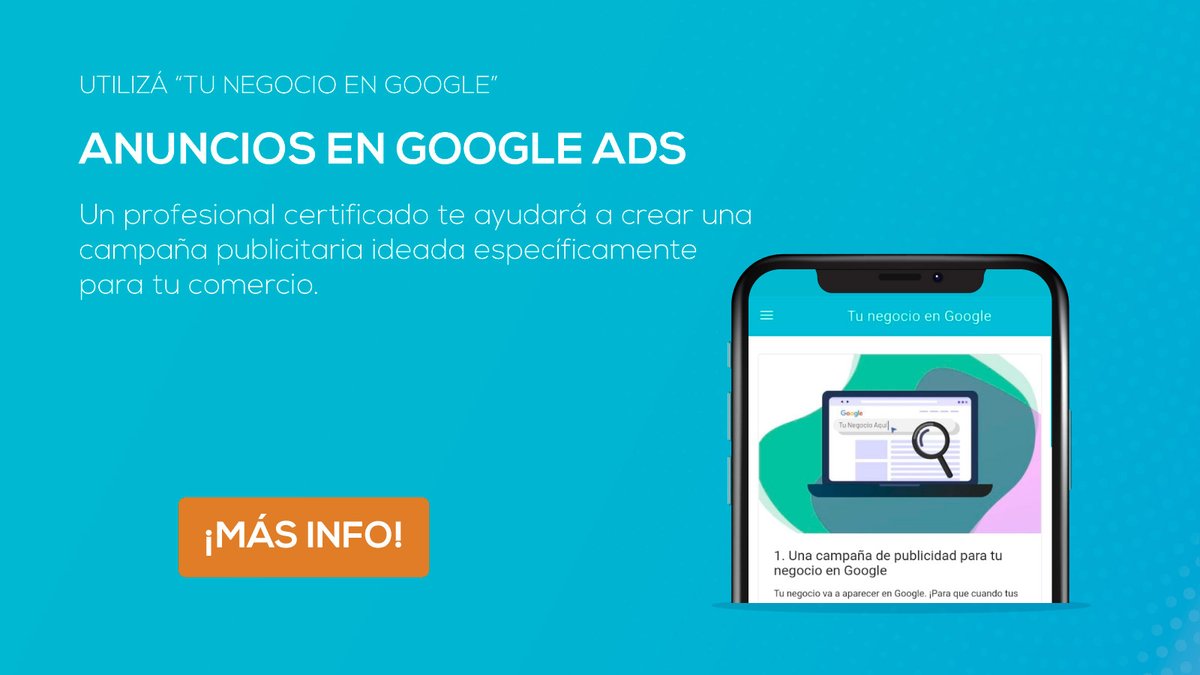 ¿Qué hacemos? Sin esfuerzos para vos, ponemos tu negocio en Google... ¡si! ponemos tu negocio en Internet para que generes más ventas.

🖥️ Contratá el servicio #TuNegocioEnGoogle en pilarcame.com.ar
#campañasgoogle #googleads #potenciátusventas