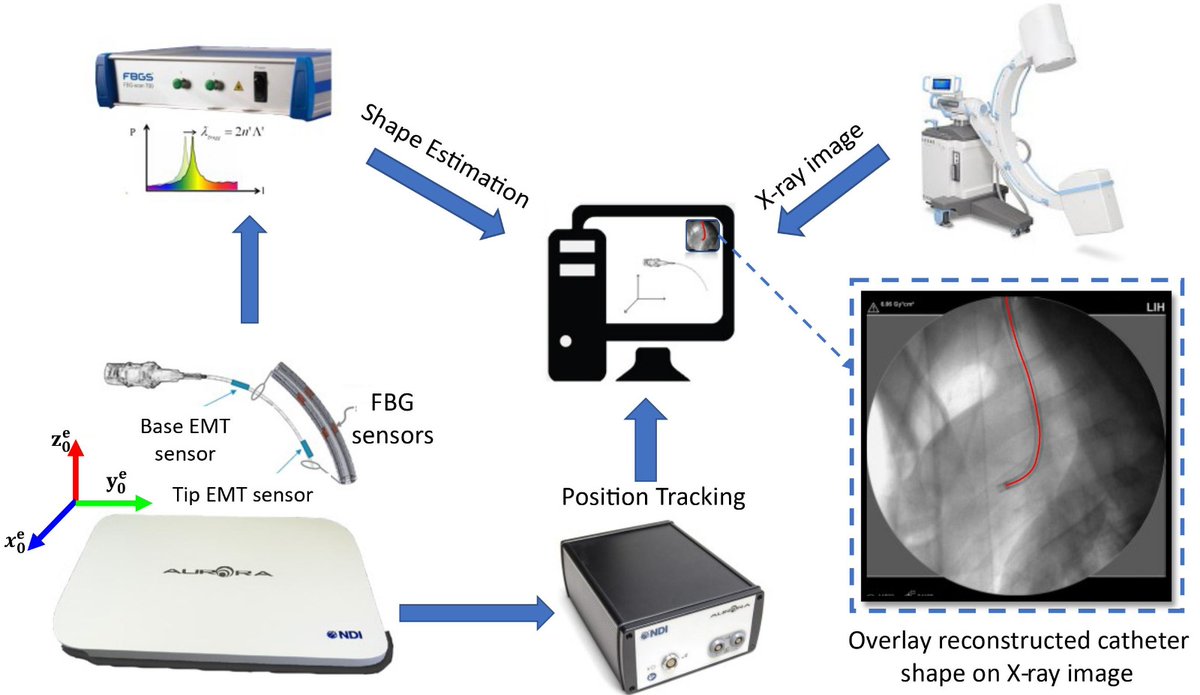 Check out the work "Robust Catheter Tracking by Fusing Electromagnetic Tracking, Fiber Bragg Grating and Sparse Fluoroscopic Images" from our ESR 3 Xuan Thao HA. It will also be presented by Dr. Emmanuel Vander Poorten today at 2O21 ISMR workshop!

📜 🔗  lnkd.in/eZwKZq7M