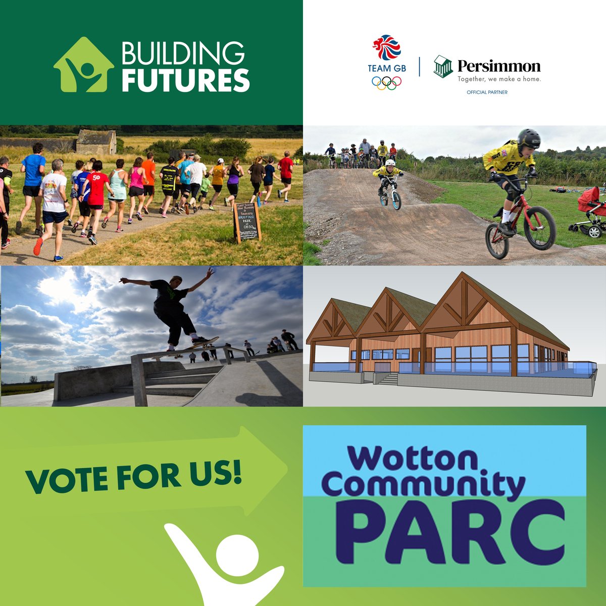 3 days of voting to go, please take a minute to click on this link persimmonhomes.com/building-futur… and help us try to win £100,000 towards a community building/clubhouse in the PARC