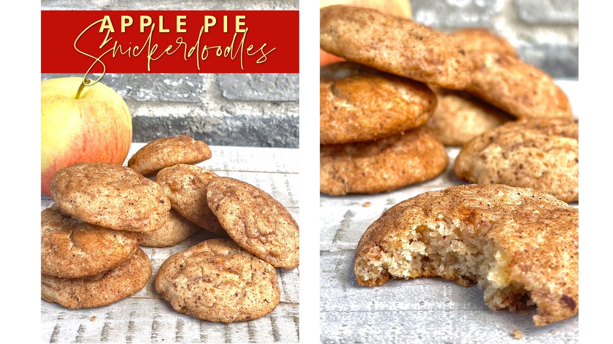 🍏Apple Pie Snickerdoodles🍏 - the best of two holiday favorites in one super soft little cookie!
👉👉Easy recipe -->>  thatsjustjeni.com/apple-pie-snic…

#recipe  #snickerdoodles #applepie #cookies #christmascookies