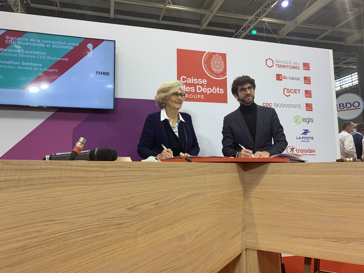Nous avons signé ce matin avec CDC #Biodiversité, au <a href="/salondesmaires/">Salon des Maires et des Collectivités</a>, un partenariat pour aider nos 3 plus importants sites logistiques à améliorer leur impact sur les écosystèmes et leur intégration paysagère : #Rungis, #GrandLyon, #MarseilleProvence.