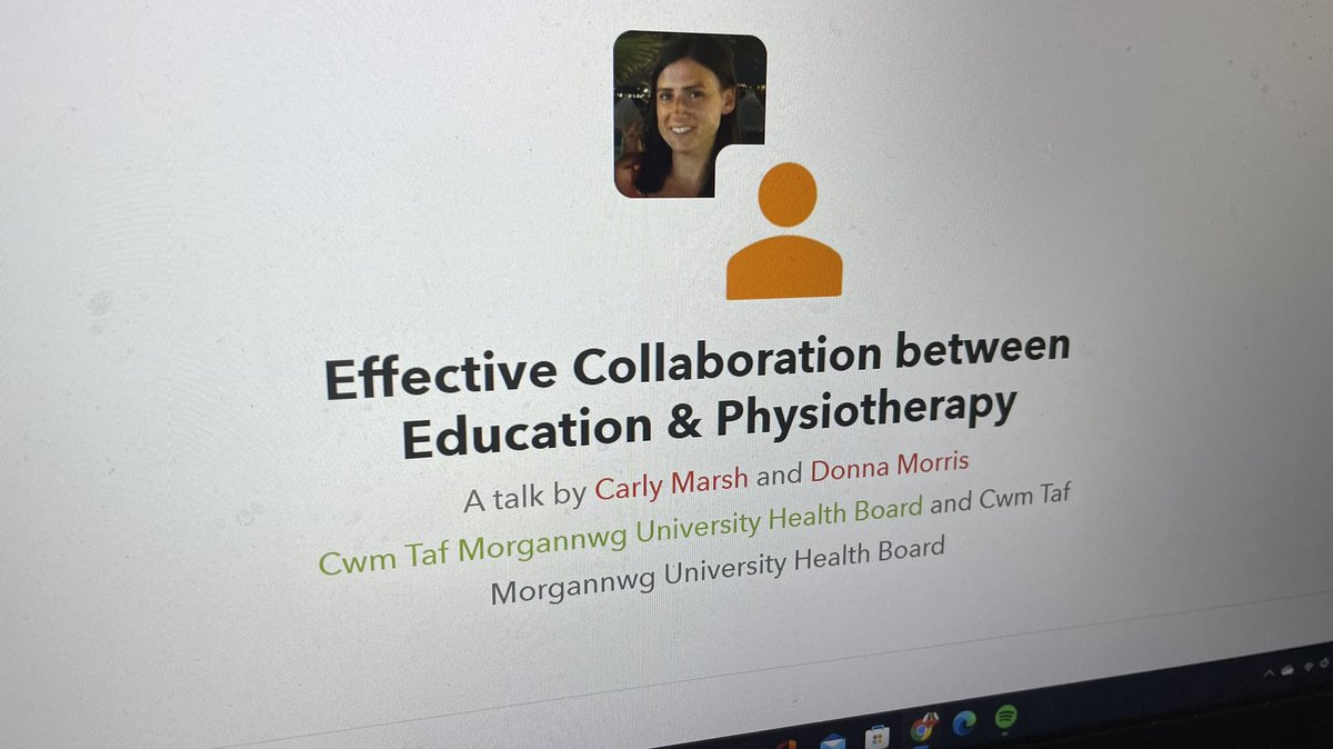 Leighwharton's tweet photo. Really looking forward to listening to Carly Marsh and Donna Morris speak this afternoon at the @MOVEprogramme conference. @Ysgoltycoch @CTMUHBphysio @RobRSCFITNESS #MOVEconference2021 https://t.co/MDGDaf6coR
