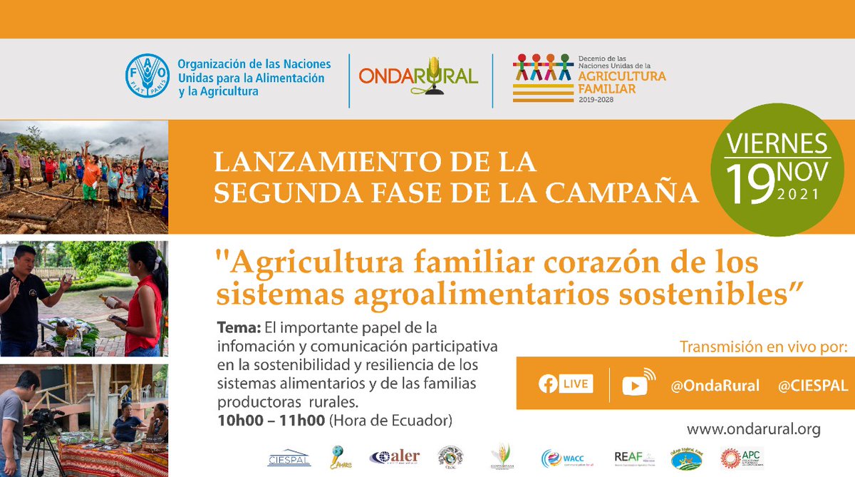 #SabíasQue | La #comunicación proporciona soluciones que mejoran la productividad y calidad de trabajo de los agricultores👩‍🌾🧑‍🌾
.
¿Quieres saber más?
          🙋‍♀️🙋‍♂️
.
Únete al #Lanzamiento de la nueva web de Onda Rural💻.
🗓 19 de nov.
🕙 10:00 Hora🇪🇨
Info➡bit.ly/30vtOh5