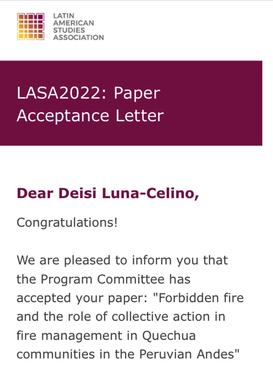 VanessaLunaCel's tweet photo. Happy to be accepted to present my work at #LASA2020 @TCD_UF SanFran May 2022 https://t.co/qOcT9iICpd