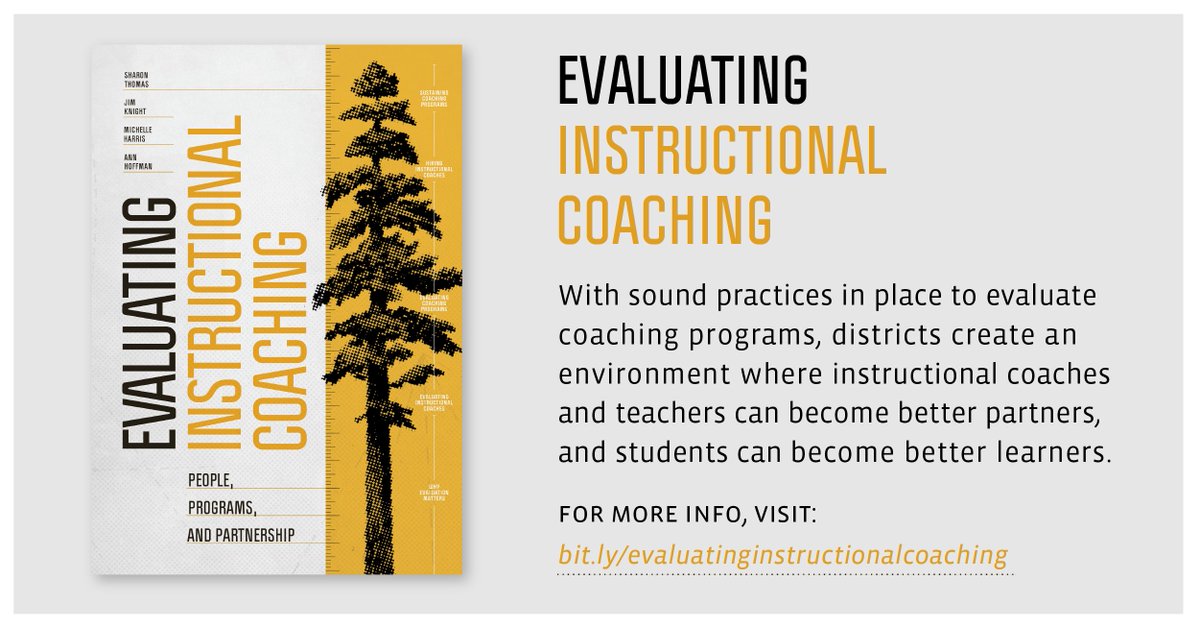 With sound practices in place to evaluate coaching programs, instructional coaches will become better partners, teachers will become better mentors, and students will be come better learners. By @SLTteachcoach, <a href="/jimknight99/">Jim Knight 🇺🇦</a>, @harrismr1, <a href="/annghoffman/">Ann Hoffman</a>: 
 bit.ly/evaluatinginst…