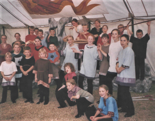 It must be time for another archive photo!  #27 is another one from our days of performing in the marquee at Thrigby.  King Arthur in 2002.