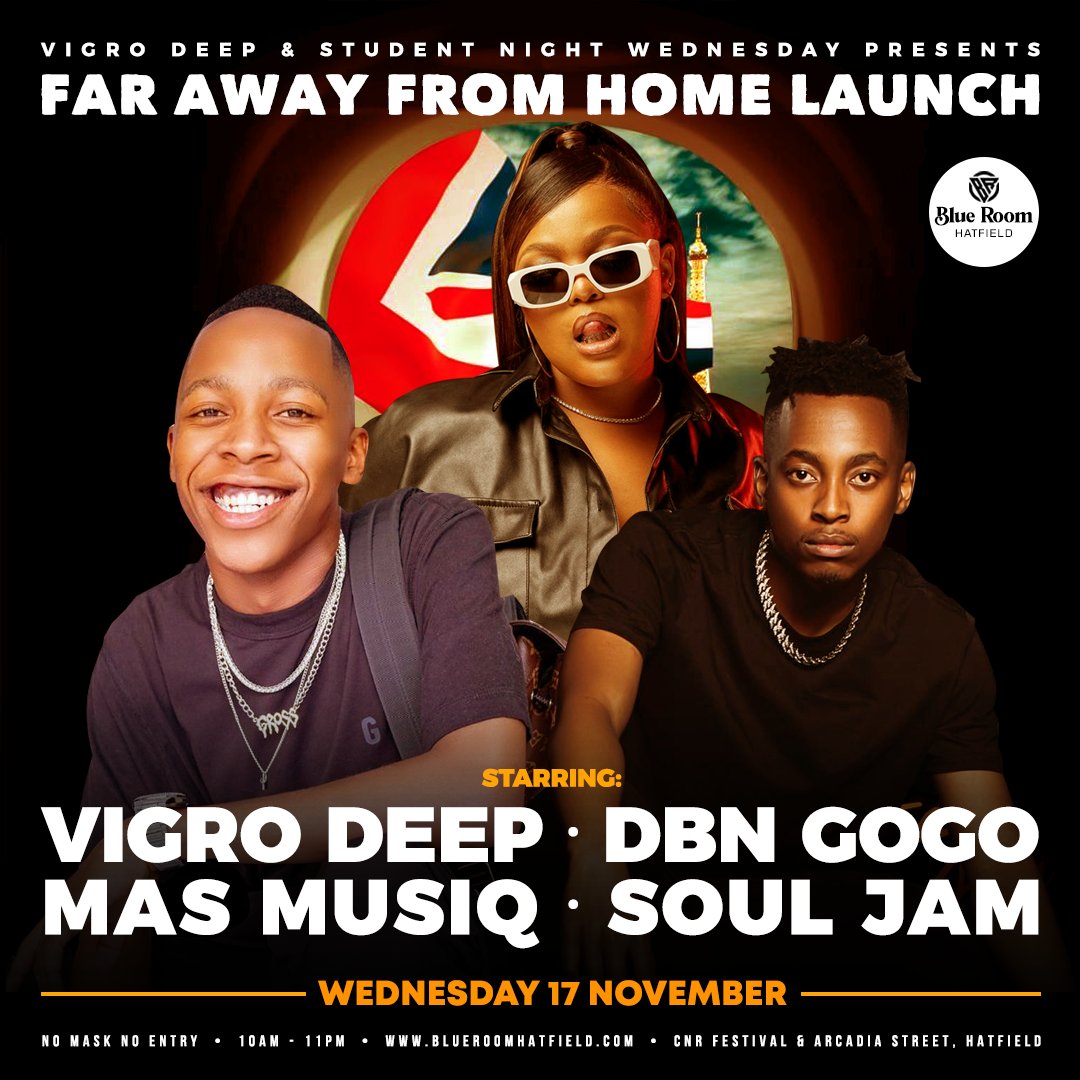 Tonight, Blue Room Hatfield with Vigro Deep & DBN Gogo