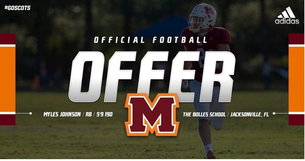 myles_johnson5's tweet photo. After a great conversation with Coach Oyarzun @CoachOyarzun I'm pleased to announce that I have received an offer from Maryville College. @MCScotsFootball @MCScots @MaryvilleC 

@Bolles_Football 
@DeshawnBrownInc 
@Alphasportsra 
@CoachDeeBrown1 
@larryblustein https://t.co/CDa9mK5HaB