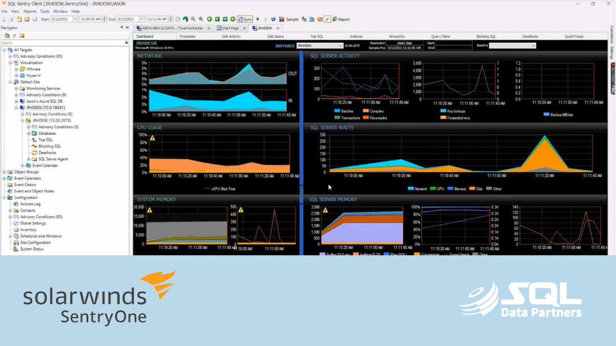 sqldatapartners's tweet photo. Bridge the gap between full-service managed services & not knowing what's happening with your databases by monitoring them with SolarWinds SQL Sentry. Purchase your license through us & save! https://t.co/xyPe6zlJZ5
#sqldatapartners #servermonitoring #solarwinds #sentryone https://t.co/dGiEOD6W6T
