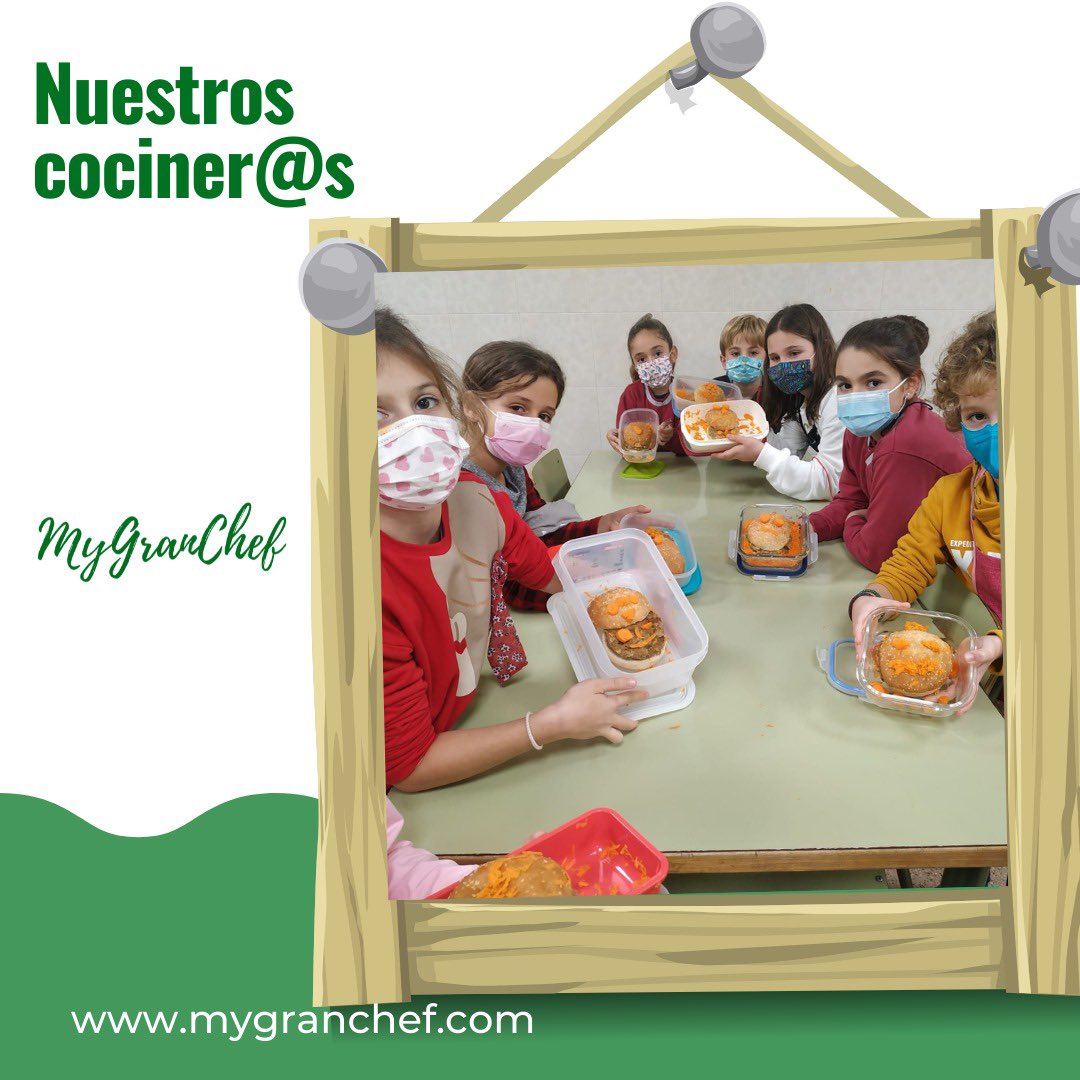 MyGranChef1's tweet photo. 🧑🏻‍🍳 Una burguer equilibrada y sana.
👩🏻‍🍳 Les retamos a crear una hamburguesa vegana 🍆
👩🏻‍🍳¡Les encanta!
¿Quietes extraescolares de cocina en tu colegio?
Escríbenos a:
info@mygranchef.com
#colegio #escola #school #schule #ecole #actividadesinfantiles #niños #talleres #extraescolares https://t.co/TyiOCSGxSK