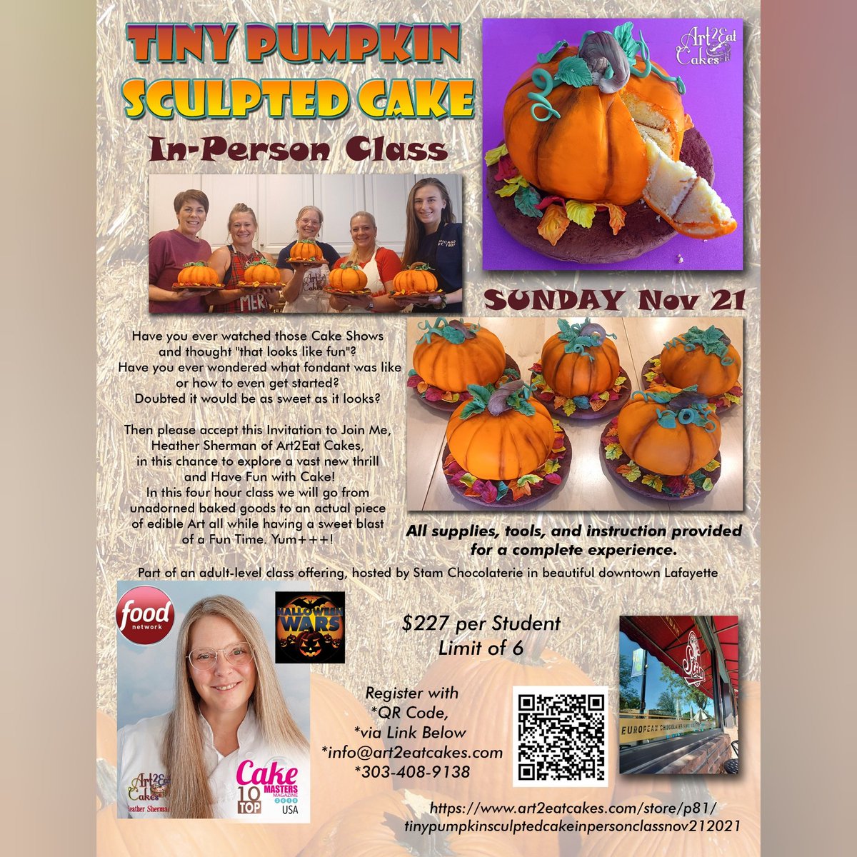 Just in time for Turkey Day! In person class, Limited seating
art2eatcakes.com/store/p81/tiny…