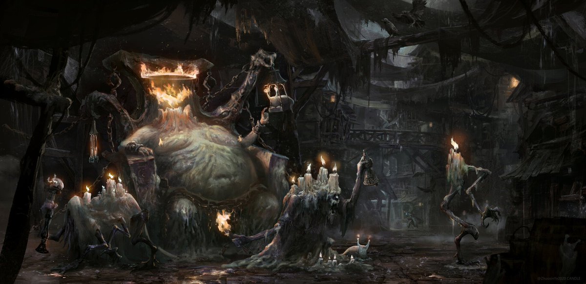 fromsoft_pics's tweet photo. I was just informed that the Elden Ring concept artist Zhuoxin Ye (@XX_Think) passed away on 28th of September 2021. https://t.co/1GxColH2Ek