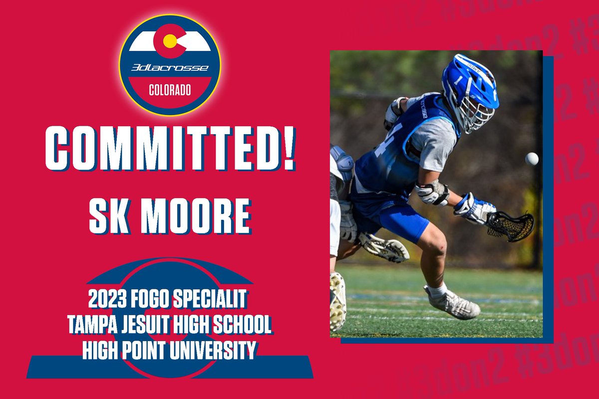 Congratulations to 2023 Faceoff Specialist SK Moore (Jesuit HS) on his commitment to the admissions process at High Point University! #3don2 #3dfamily #3ddifference #3dflorida #3dcolorado