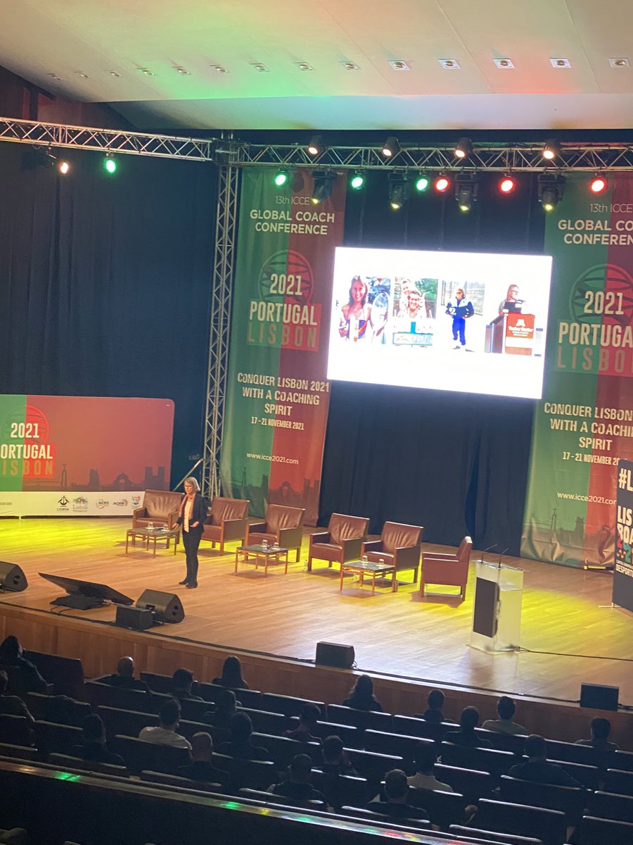Gerard_Jones's tweet photo. So far outstanding opening presentation from @DrSportPsych @TuckerCenter and her passion for developing women in sport! Tackling under representation and barriers, Top class! #icceglobalcoachconference #lisbon21 https://t.co/XI0DL0VKUR