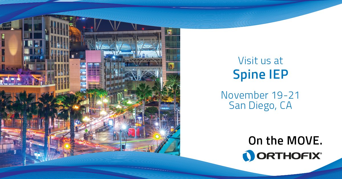 OrthofixMedical's tweet image. Are you attending Spine IEP? Stop by our booth to learn about our innovative Spine Solutions! #Orthofix #SpineIEP #SanDiego
