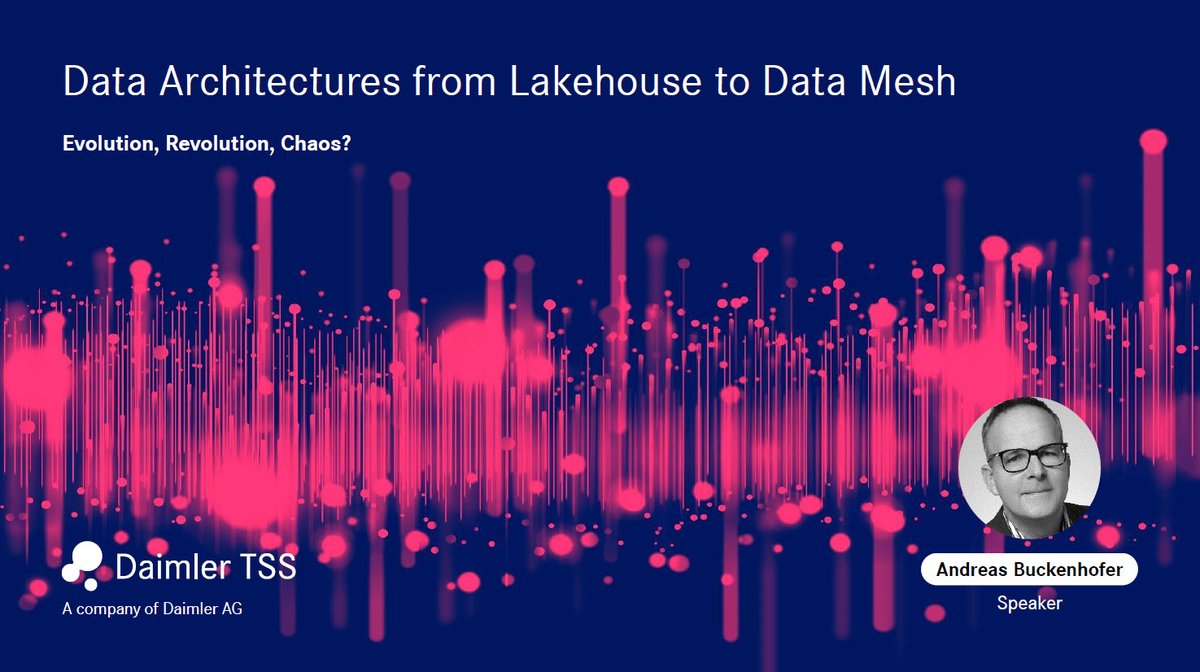Andreas Buckenhofer (@abuckenhofer) on Twitter photo Thanks to all attending my talk about #DataLakehouse and #DataMesh 
#DOAG2021 #DataDriven #dataarchitecture Thanks to all attending my talk about #DataLakehouse and #DataMesh 
#DOAG2021 #DataDriven #dataarchitecture