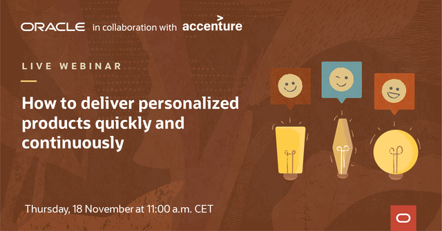 KimmoKarppi's tweet photo. Join @OracleCloudERP and @Accenture as they look at how you can get into the mind of your customers and bring their desired products to market faster. Secure your spot for 18 November, 11 a.m. CET. https://t.co/AP3e6OiOtT https://t.co/jYbgwnouPr