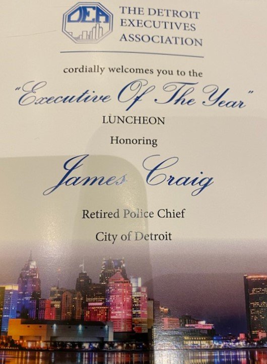 I was humbled and honored to accept the 'Executive of the Year' award by the Detroit Executives Association. This award belongs to the entire police department and our community partners. We kept the peace in Detroit when so many other cities burned during the riots of 2020.