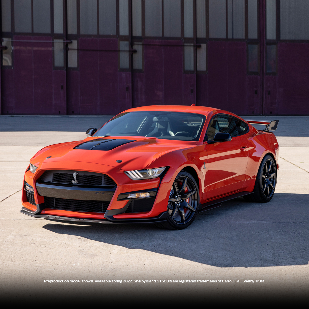 FordMustang's tweet photo. 🟠 There’s no cause for alarm, but Code Orange might get your heart racing. 🟠
The 2022 Mustang Shelby® GT500® is now available in the exclusive @FordPerformance paint color – Code Orange.

#FordMustang #ShelbyGT500 https://t.co/LsSUAIhiN0