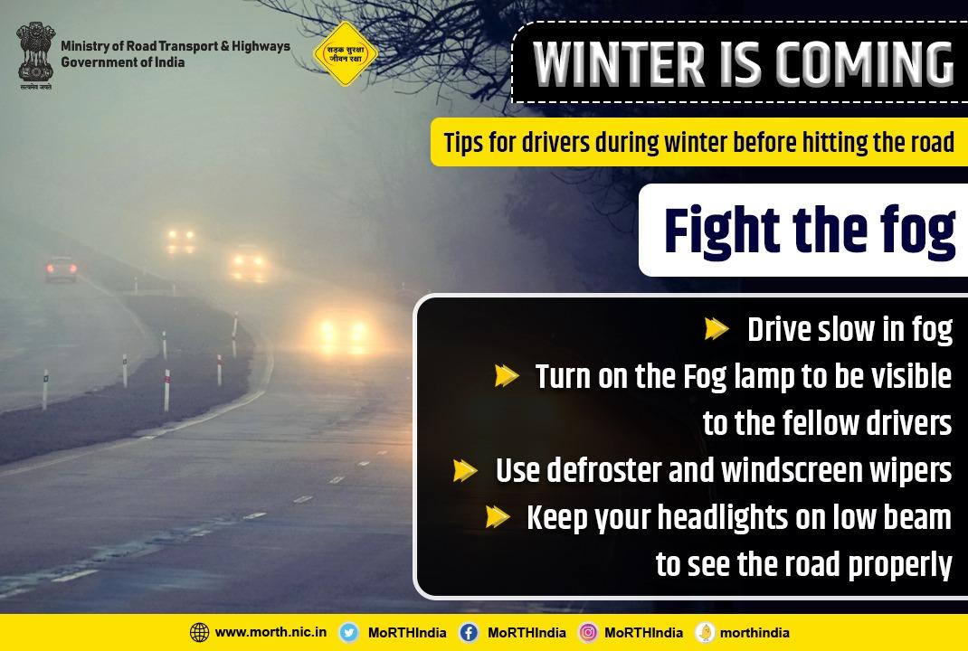 When winters knock the door 
You become cautious on roads even more.