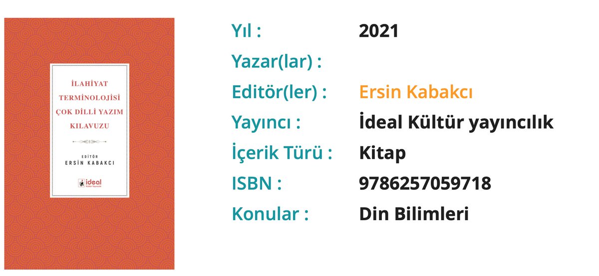 DrAbdullahDemir's tweet photo. Şimdi Açık Erişim...

İlahiyat Terminolojisi: Çok Dilli Yazım Kılavuzu,
@idealonlinevt 'den açık erişim olarak kullanım açıldı. Teşekkürler @ErsinKabakci  - @idealkltr 
https://t.co/IG4unQkws7 https://t.co/0prUgLjFe5