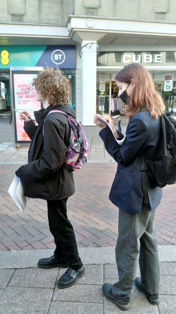 GoldingtonAcad's tweet photo. Great work today Year 10! #humanfieldwork #localfieldwork #geogrocks https://t.co/xUlpNthsXv