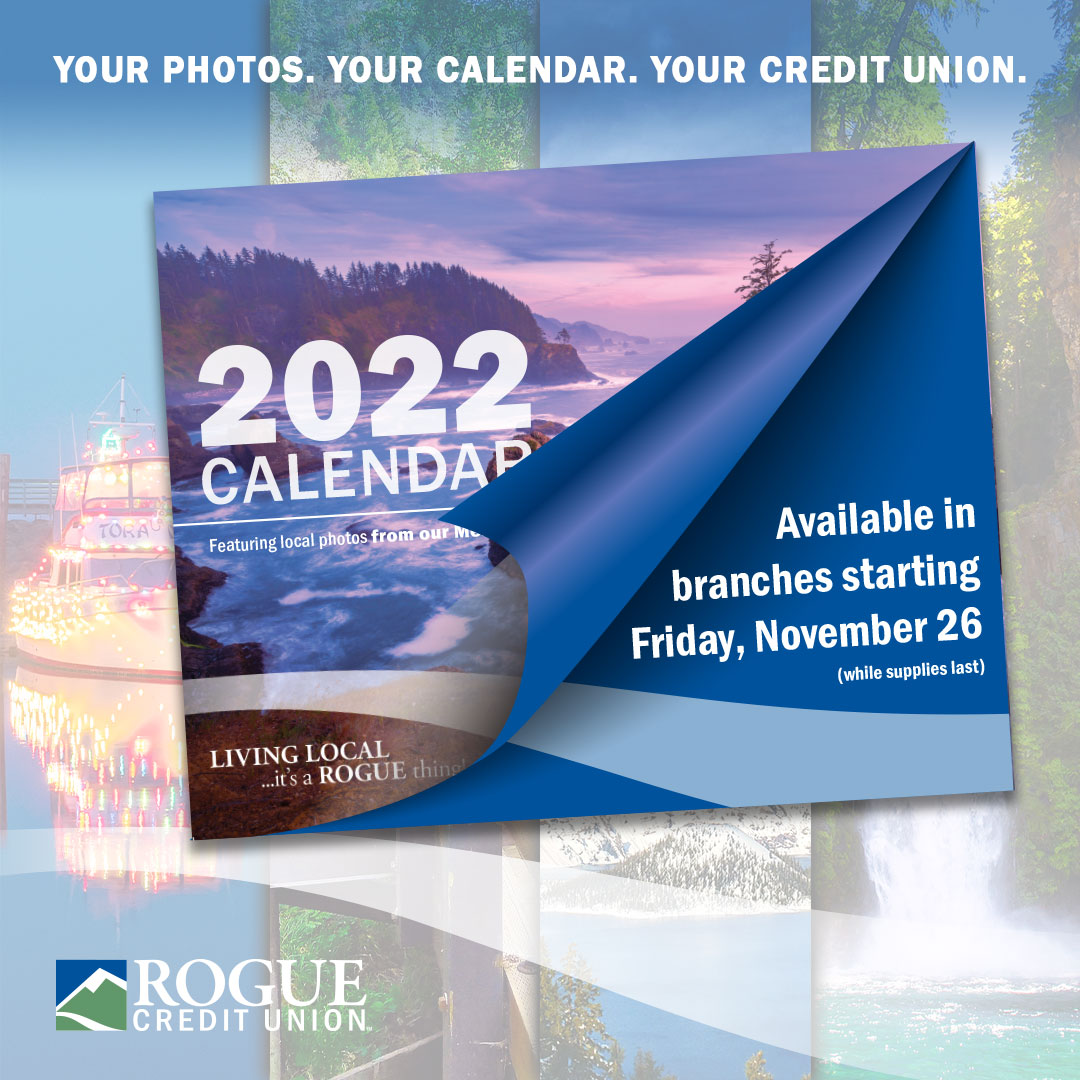 Malheurfcu's tweet photo. Your photos. Your calendar. Your credit union. Pick up a 2022 calendar at your local branch, featuring photos from all of our regions taken by our very own members. While supplies last. https://t.co/5TyROlwS9D