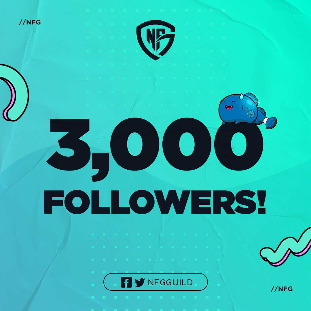 NFGGuild's tweet photo. Our twitter-contest on #Discord is finished and we have our winners! 

We are 3k on twitter! Thanks to all of you who participated! 💗 🤩 

Welcome the new scholars:

@evesaxis 
@Joe07389745 
@f_eurecial 

Congratulations guys! 🎓 🥳

#P2E #NFT https://t.co/MkGPusnv0G