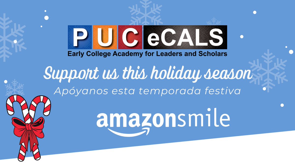 Please support our school by shopping on Amazon this holiday season by using the link bit.ly/smile-la! 
¡Por favor apoye a nuestra escuela comprando en Amazon esta temporada de fiestas usando el enlace bit.ly/smile-la!