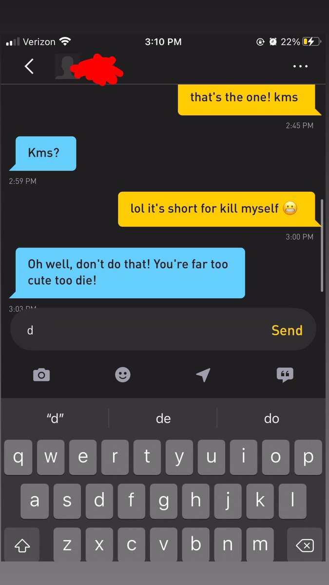 this man literally just “nooo don’t kill urself ur too sexy”d me
