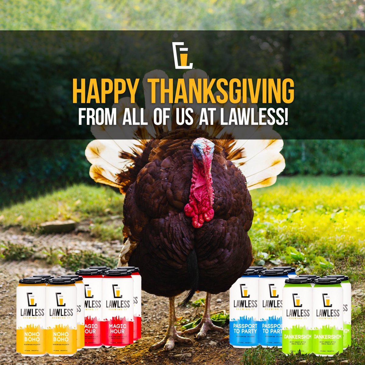 We're so thankful for all of your support. 👏🏻🙌🏻🍻
Special Hours this weekend:
Thursday 11/25: Closed 🦃
Friday 11/26: 2pm-11pm
**Special Black Friday Beer Release** 👀
Saturday 11/2: Noon-11pm
Sunday 11/3 Noon-8pm