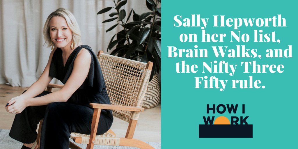 The @sallyhepworth rules for success: set boundaries, write in 350-word sprints, and pay attention to the business side of being a writer. Find out more on How I Work #podcast: podfollow.com/how-i-work