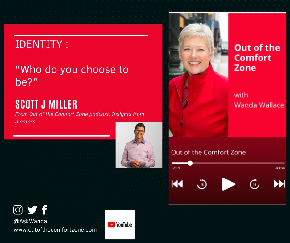 AskWanda's tweet photo. Stop craving the approval of others, move away from the paradigm of what their version of you looks like. Ask yourself "Who do you choose to be?"
#outofthecomfortzone #podcast #listen #mastermentors #scottjmiller #voiceamerica https://t.co/zK7rlXrmeQ