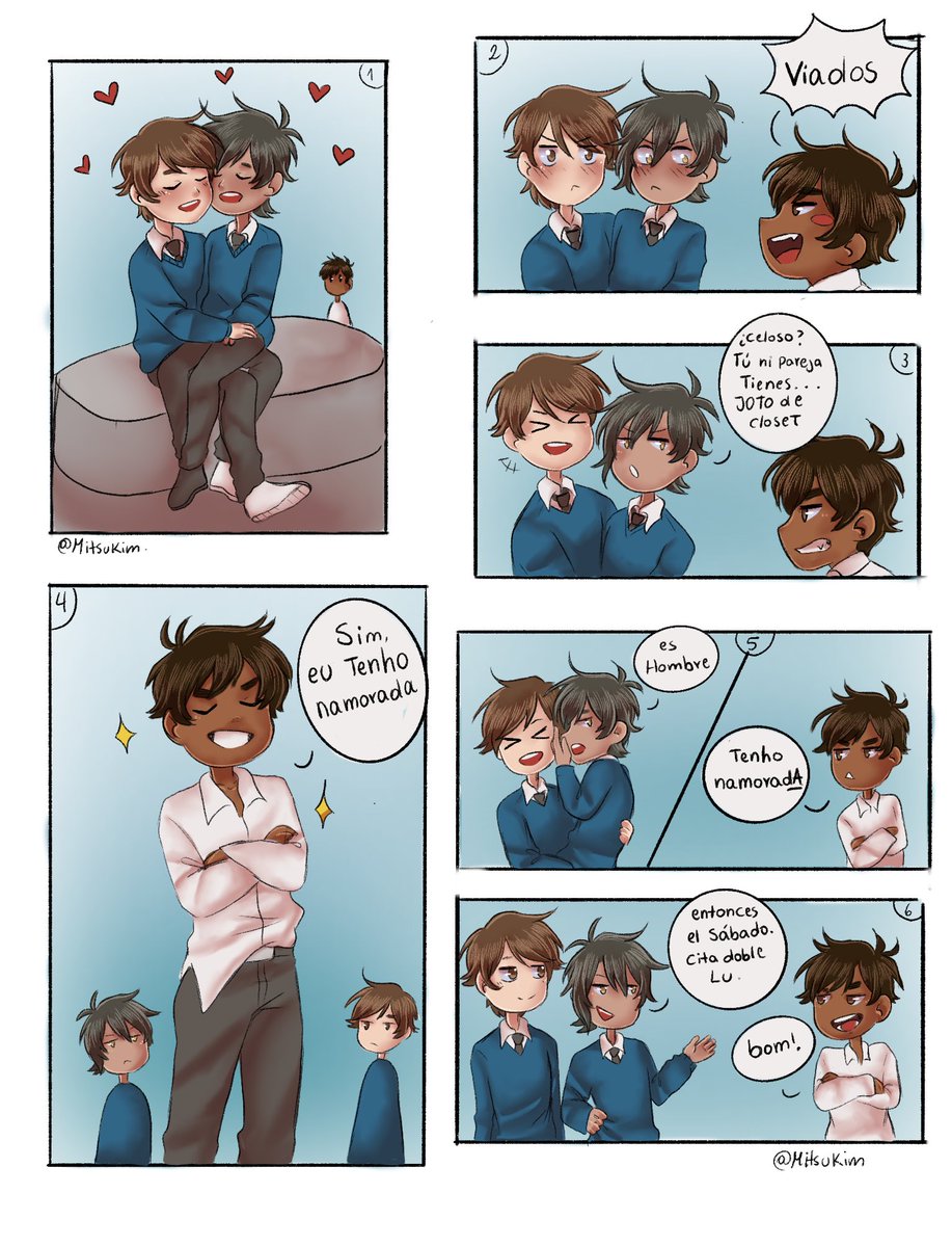 Mitsukim07's tweet photo. #brargweek #latinhetalia #abcps
Concepto: relación falsa
Contexto: Luciano por mete la pata y ahora debe llevar a su”novia” a una cita doble con el #pechi. Afortunadamente convence a Martín de ayudarle pero... ¿qué es este sentimiento en su pecho? https://t.co/82KNSGmI3q