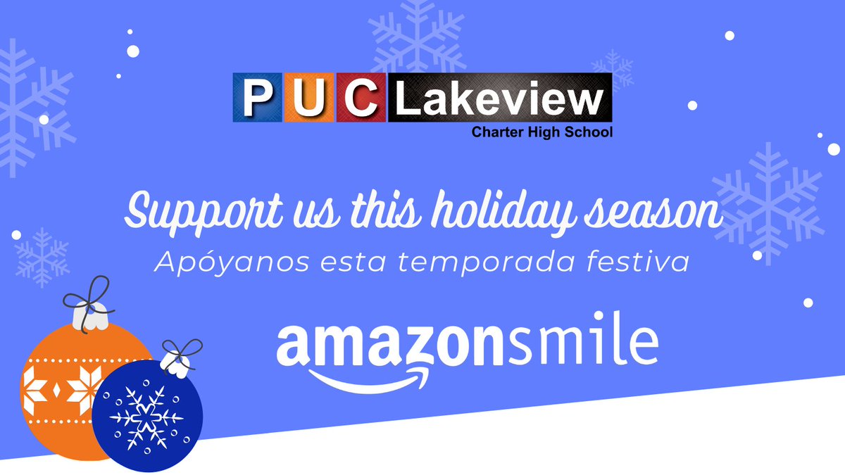 puclchs's tweet photo. Please support our school by shopping on Amazon this holiday season by using the link https://t.co/UxyuLhuv4K!
 ¡Por favor apoye a nuestra escuela comprando en Amazon esta temporada de fiestas usando el enlace https://t.co/UxyuLhuv4K! https://t.co/NbiyoPgXk5