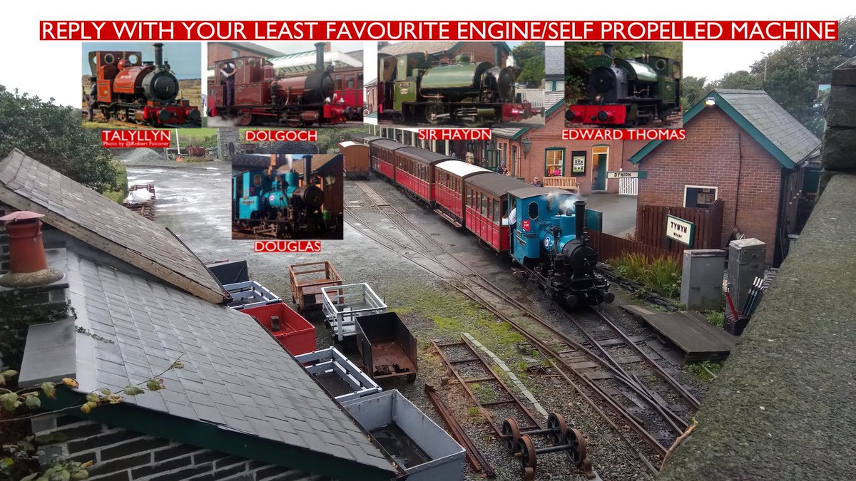 SortaScouse's tweet photo. Alf has been sent back to the coal mines, but who will be next?

Vote off your least favourite Talyllyn Railway engine/self propelled machine in the replies until the best remains!

RT so more people can vote https://t.co/RCt0jv2oFg