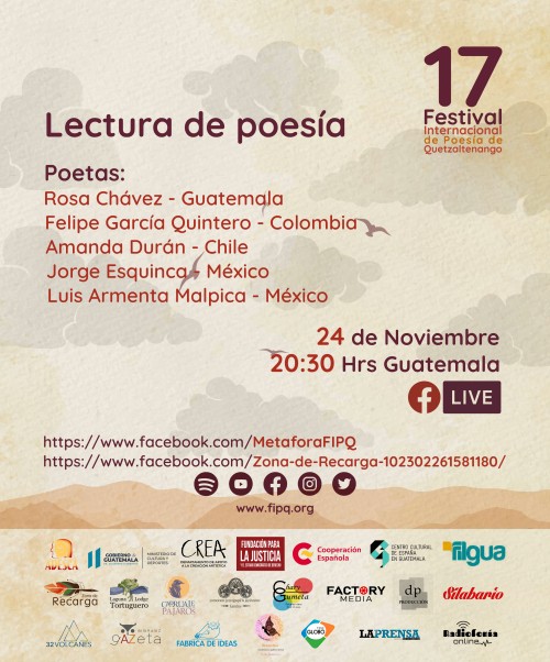 gazetagt's tweet photo. Hoy, a las 20:30 horas, en el marco del @MetaforaFIPQ , en Zona de Recarga, de nuestro amigo y colaborador @memo_acuna habrá una lectura de poesía muy especial... ¡no se la pierdan!

#17FIPQ
#VolverALaComunidad
#HastaEncontrarles https://t.co/0sT8TBGXJh